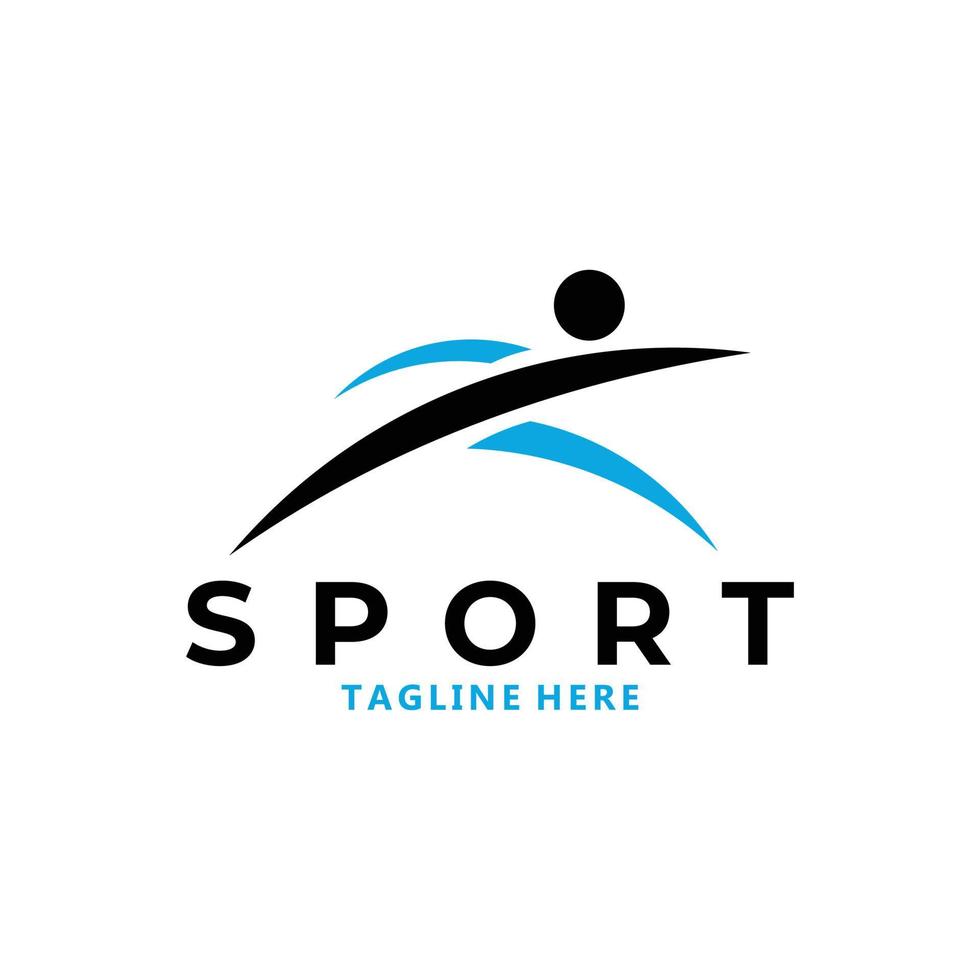 vetor de ícone do logotipo do esporte humano isolado