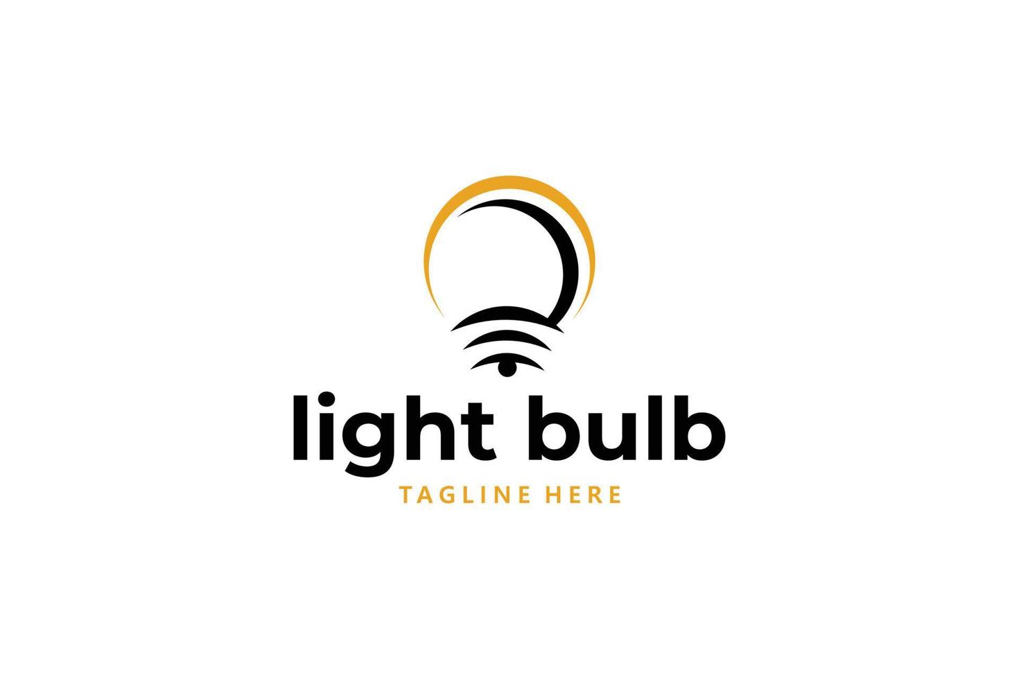 vetor de ícone de logotipo de lâmpada isolado