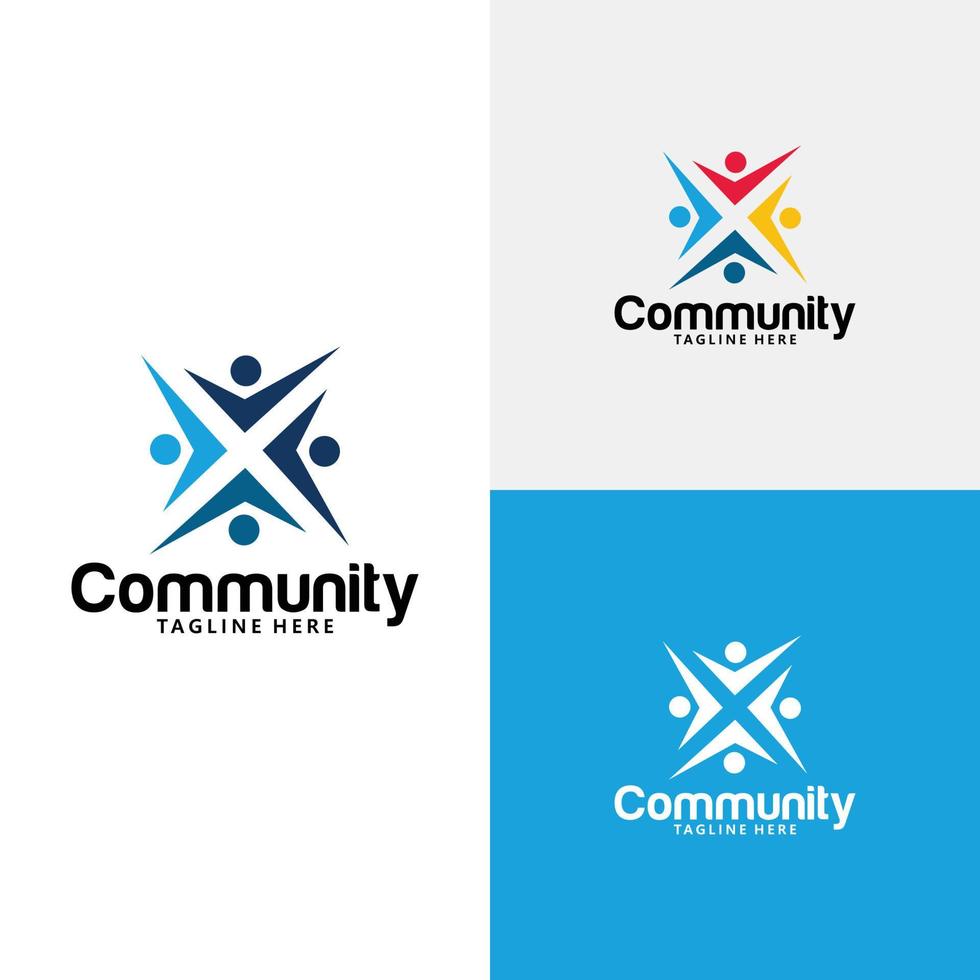 vetor de ícone do logotipo da comunidade isolado