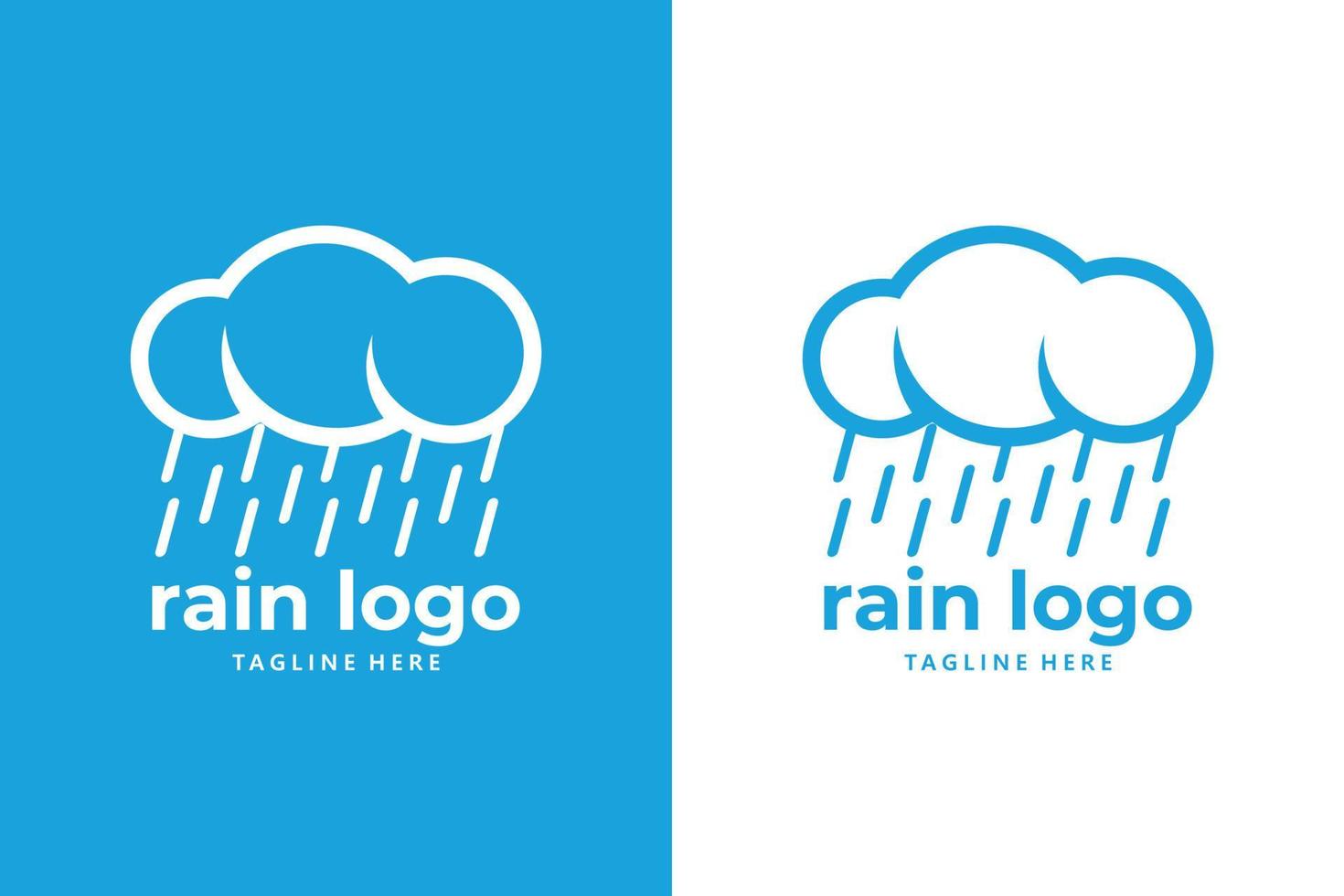 vetor de ícone de logotipo de chuva isolado