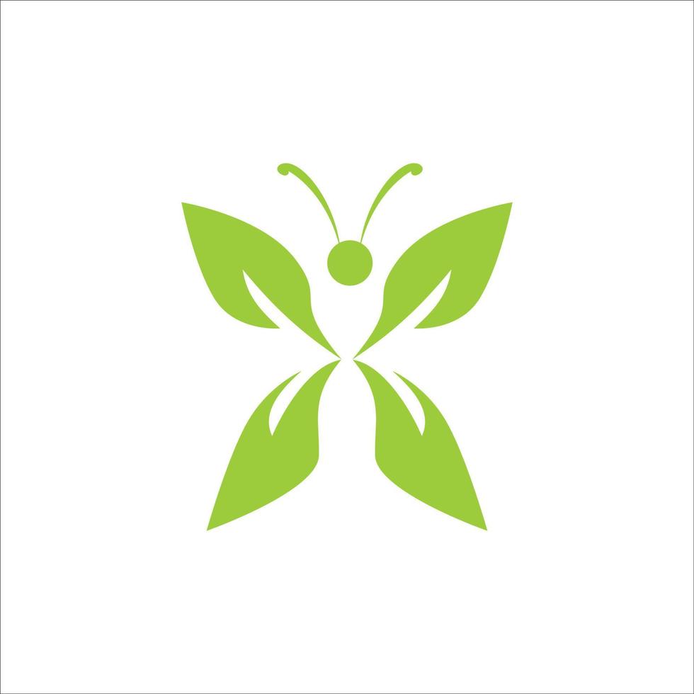 modelo de logotipo de folha de borboleta simples. sinal de borboleta e símbolo. ilustração em vetor animal de beleza.