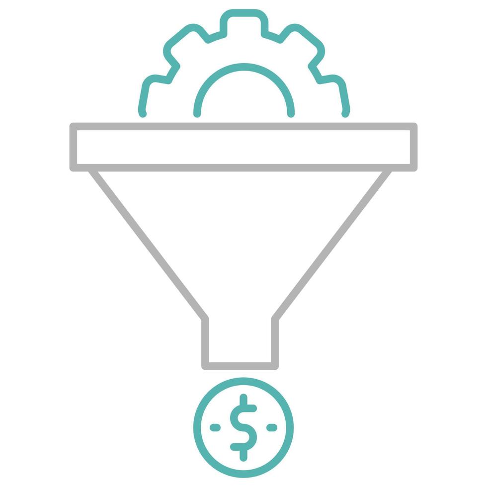 ícone do funil de vendas, adequado para uma ampla gama de projetos criativos digitais. feliz criando. vetor