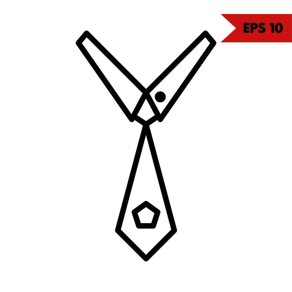 ilustração do ícone da linha de gravata vetor