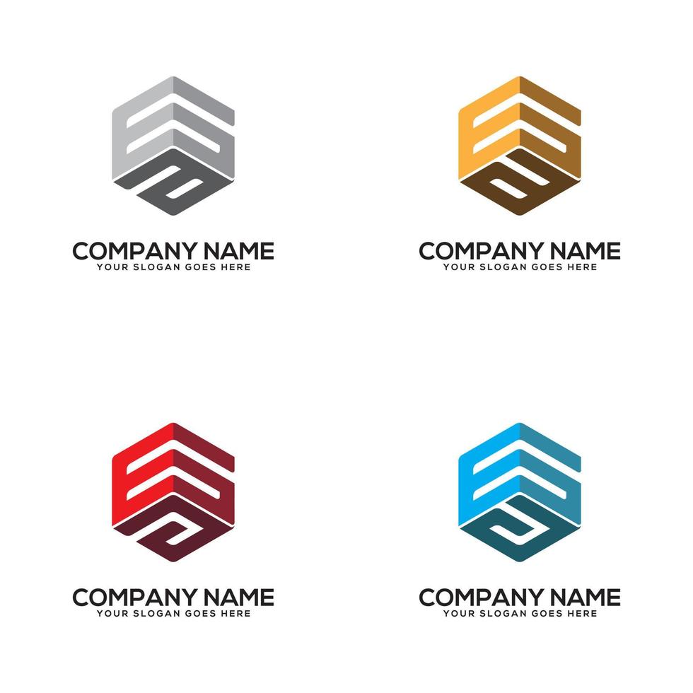 inspiração de logotipo de letra inicial gb, vetor de logotipo de combinação g e b com ideia hexagonal