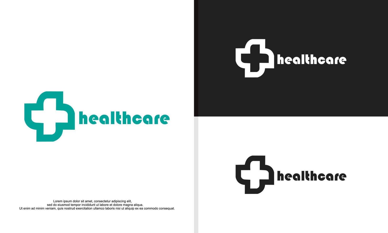 gráfico de vetor de ilustração de logotipo de forma moderna de símbolo de saúde, adequado para empresa de saúde, etc.