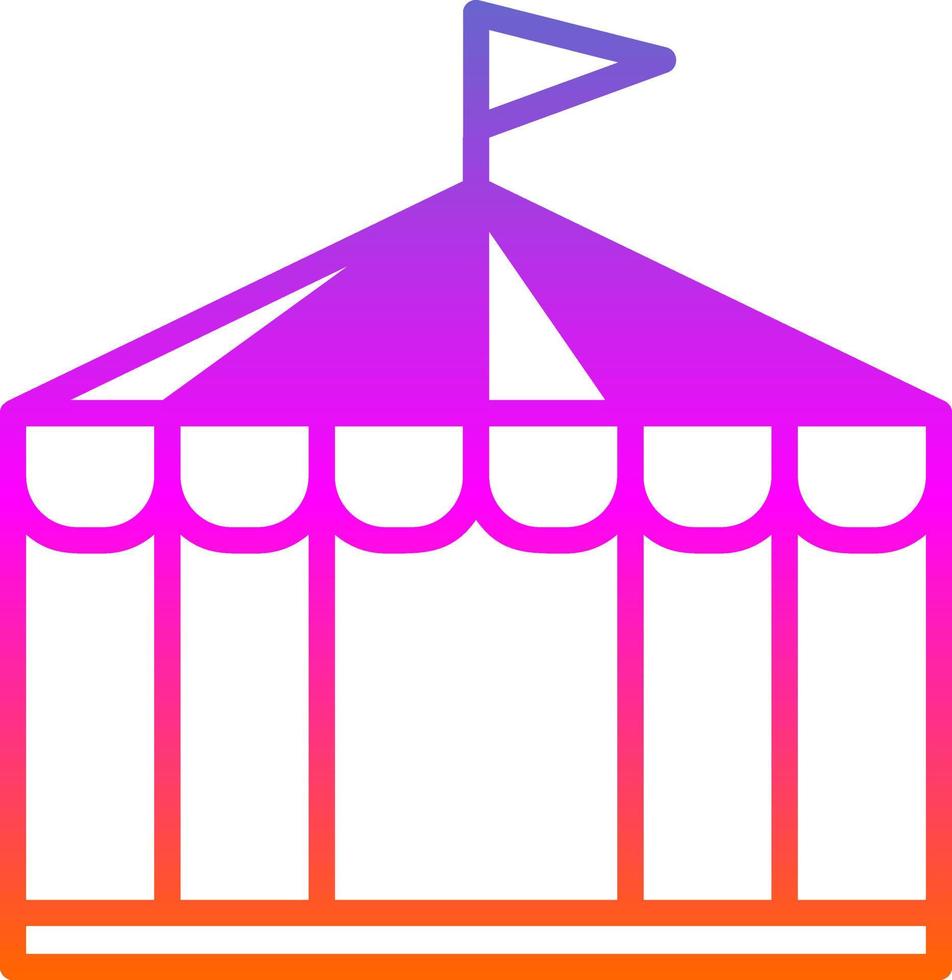 design de ícone de vetor de tenda de circo