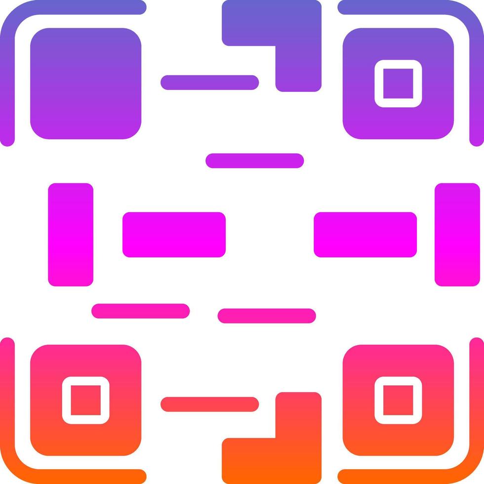 design de ícone vetorial de código qr vetor