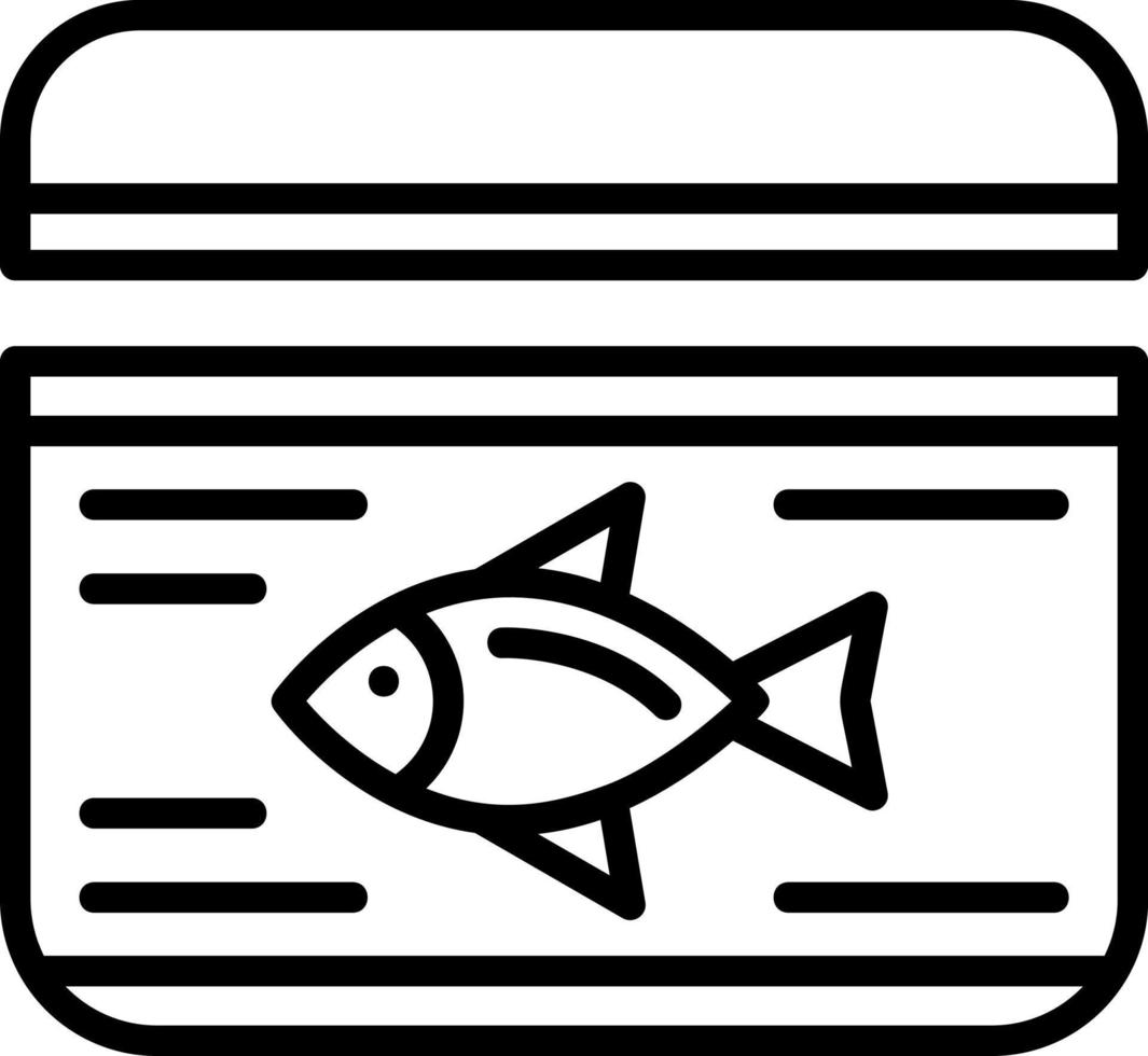 design de ícone vetorial de lata de atum vetor