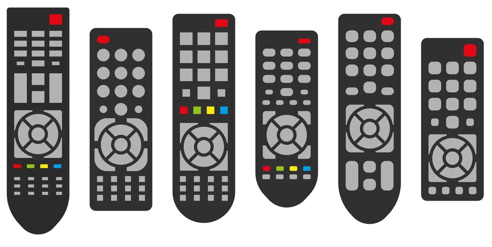 Conjunto de TV Remote TV vetor