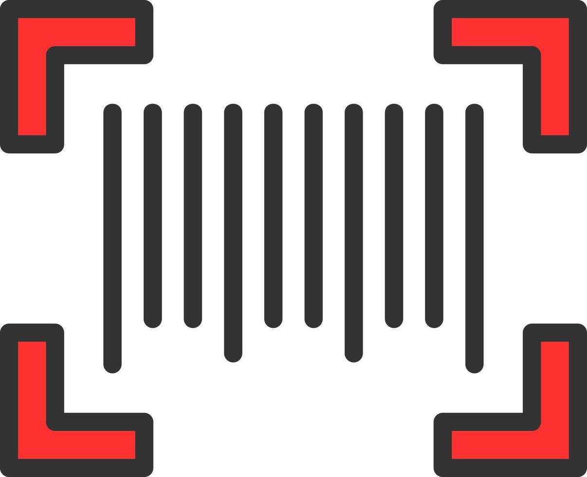 design de ícone vetorial de varredura de código de barras vetor