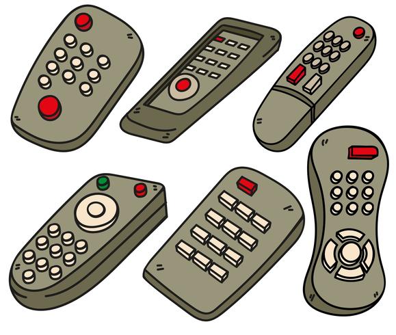 Conjunto de TV Remote TV vetor