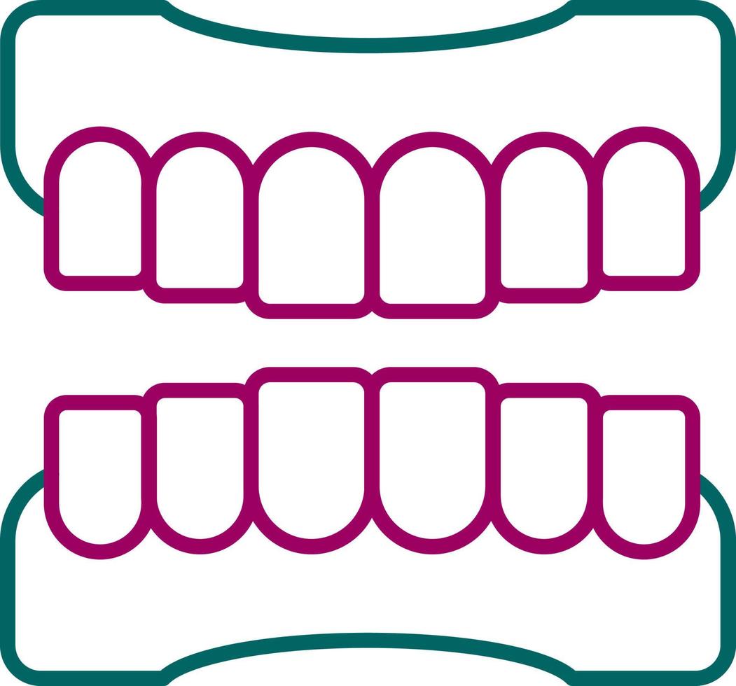 ícone de vetor de dentadura