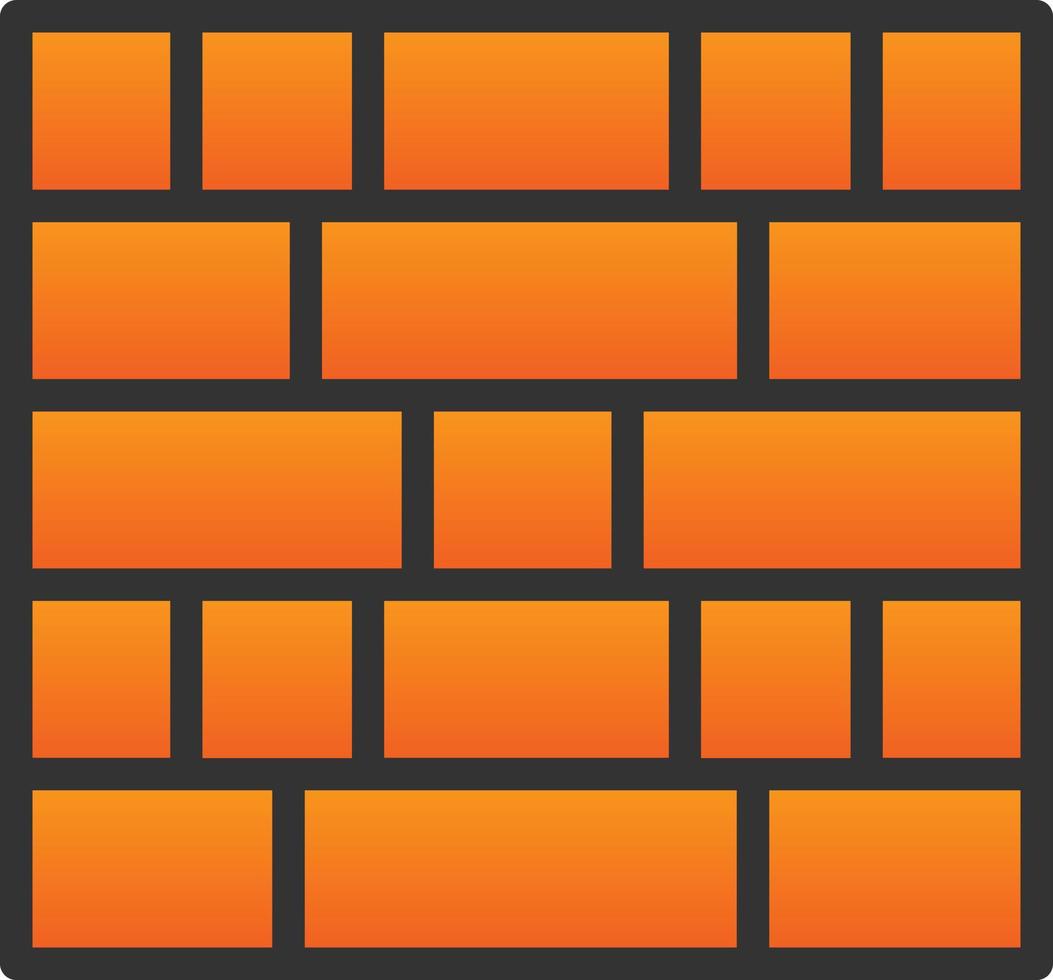 design de ícone de vetor de parede de tijolos