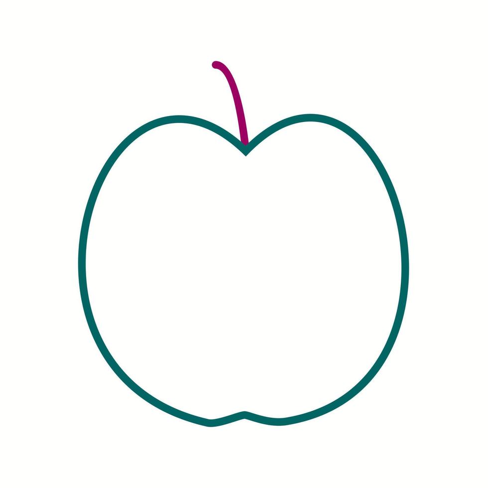 ícone de linha de vetor de maçã exclusivo
