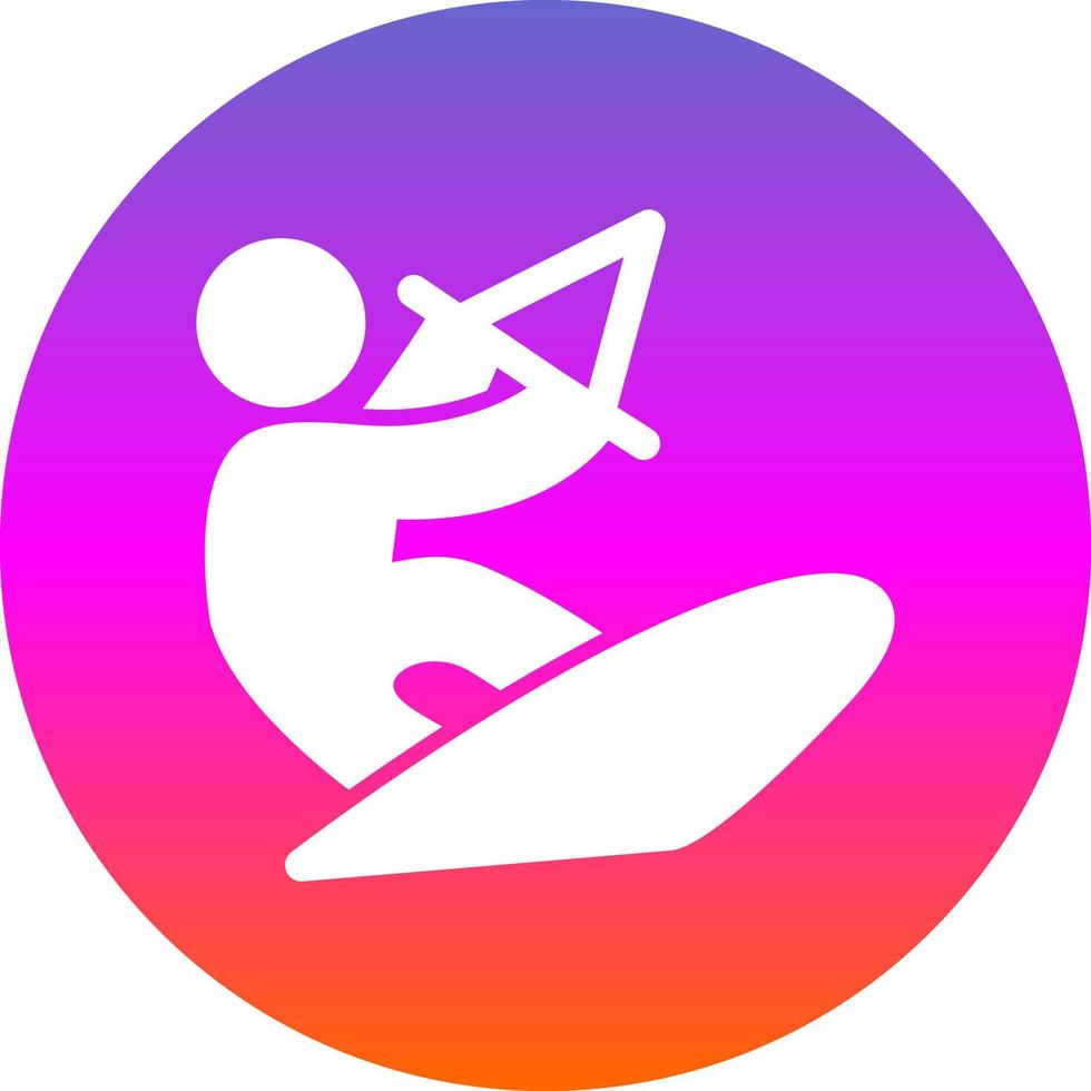 design de ícone de vetor de kitesurf