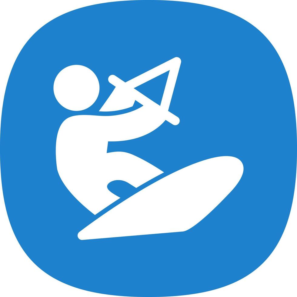 design de ícone de vetor de kitesurf