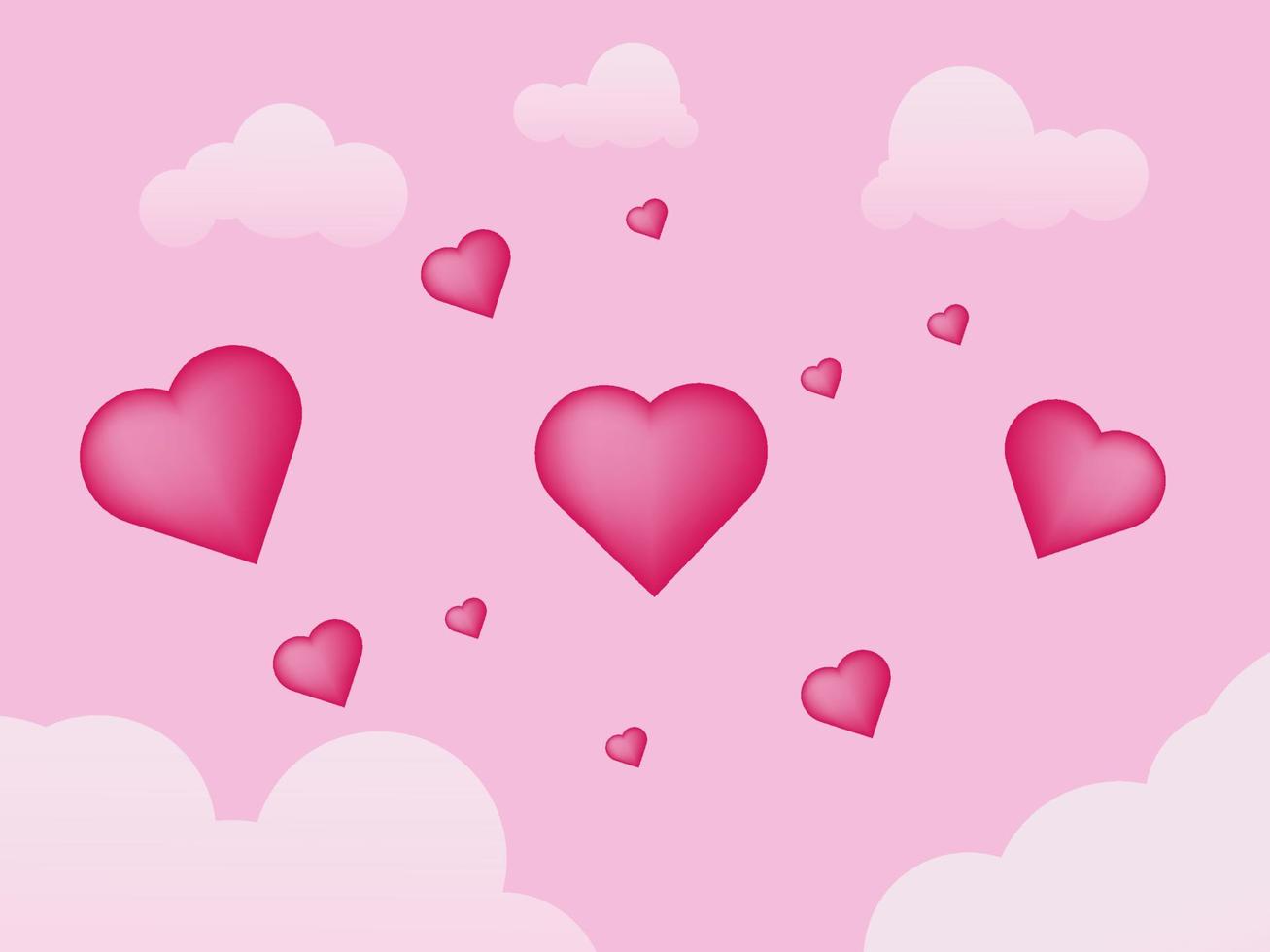 dia dos namorados fundo papel de parede amor tema rosa vetor