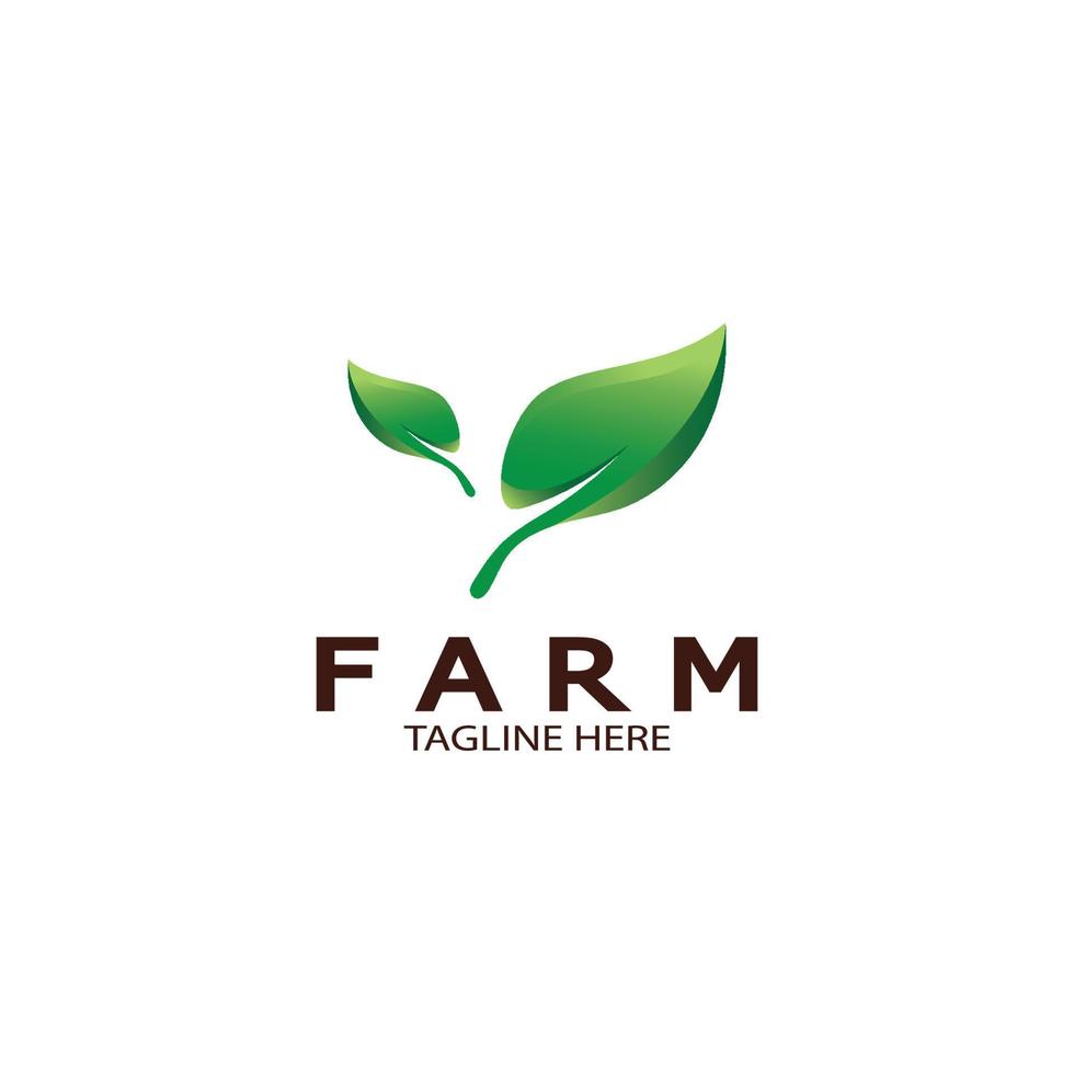 fazenda agricultura ilustração de design de logotipo orgânico de negócios agrícolas, campo de colheita, pasto, leite, conceito de design, símbolo criativo, ícone, modelo vetor