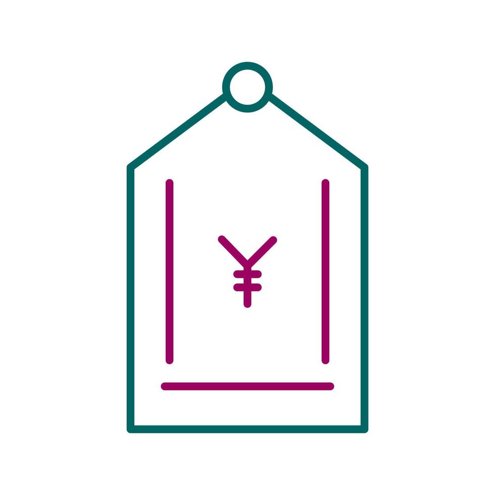 ícone de vetor de marca de ienes