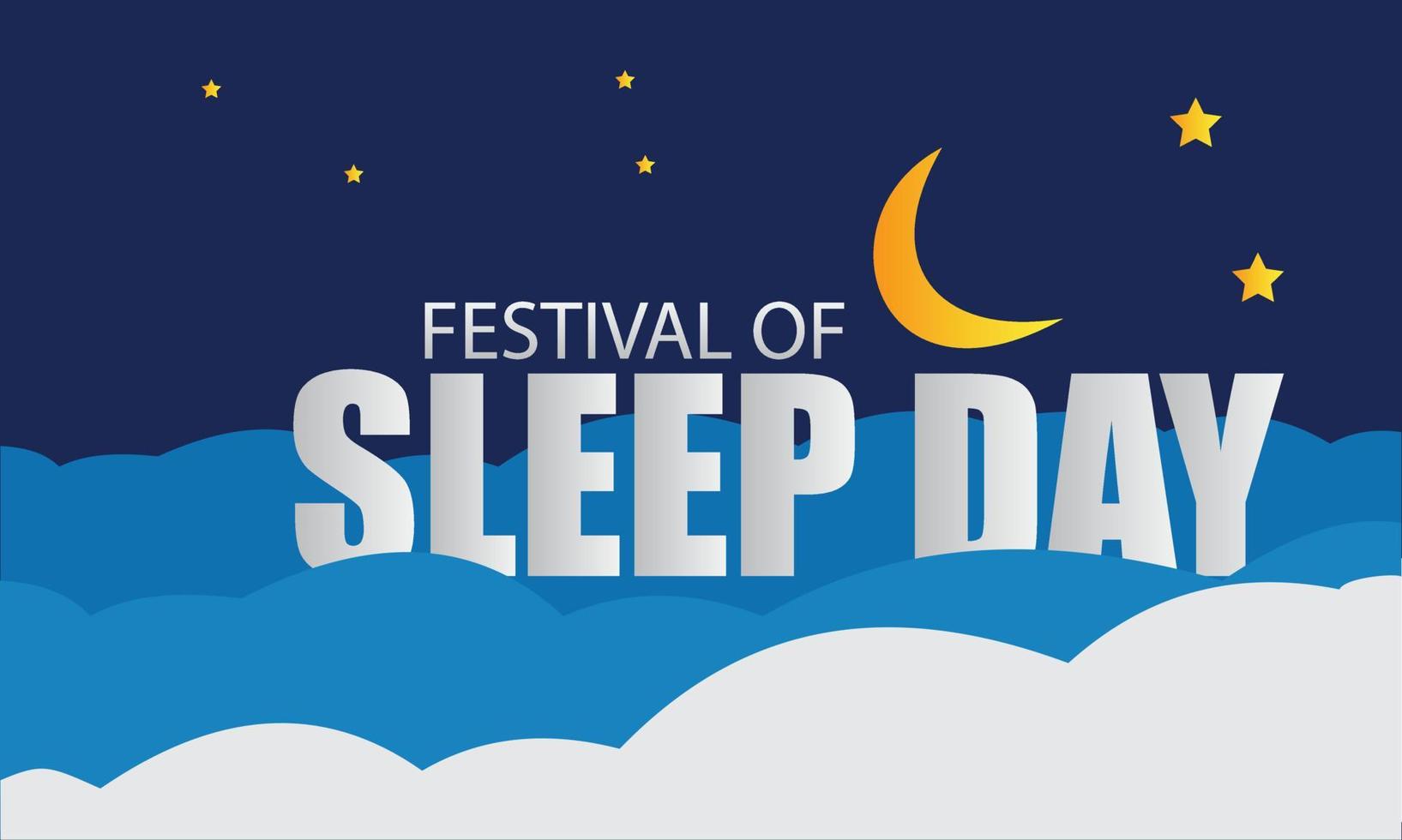 ilustração vetorial do festival do dia do sono. projeto simples e elegante vetor