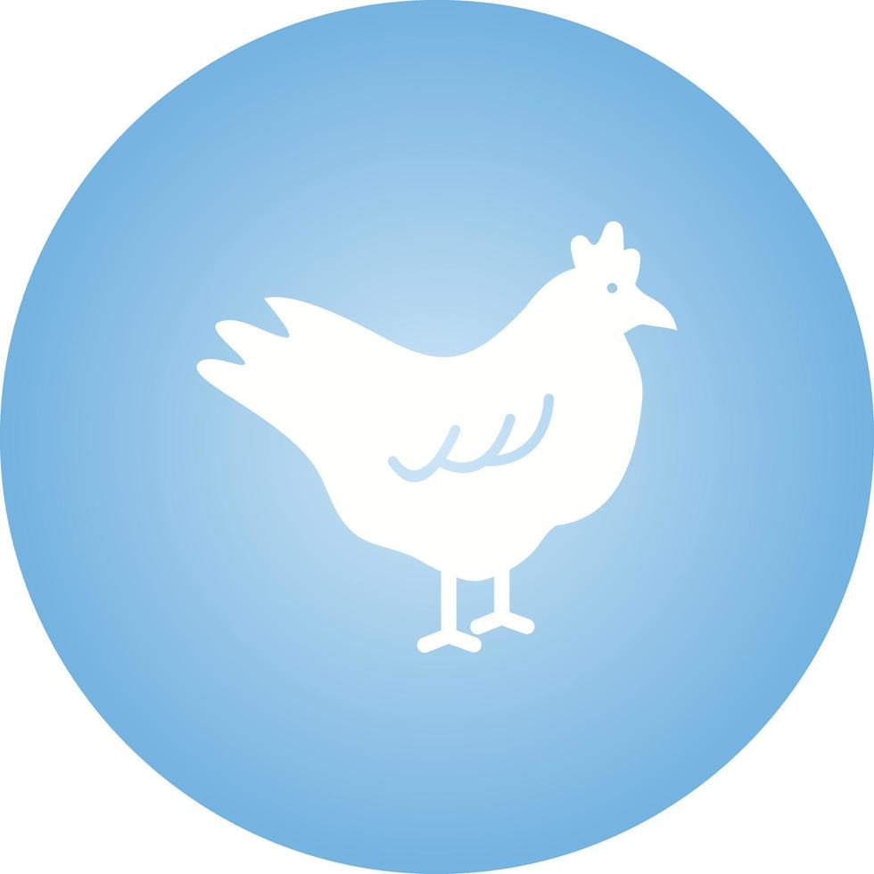 lindo ícone de vetor de glifo de frango