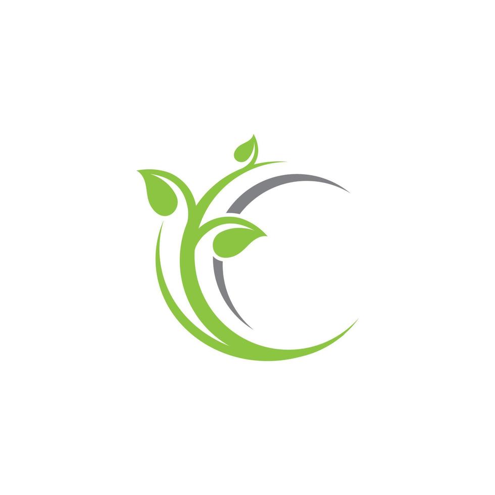 logotipos da ecologia de folhas verdes vetor