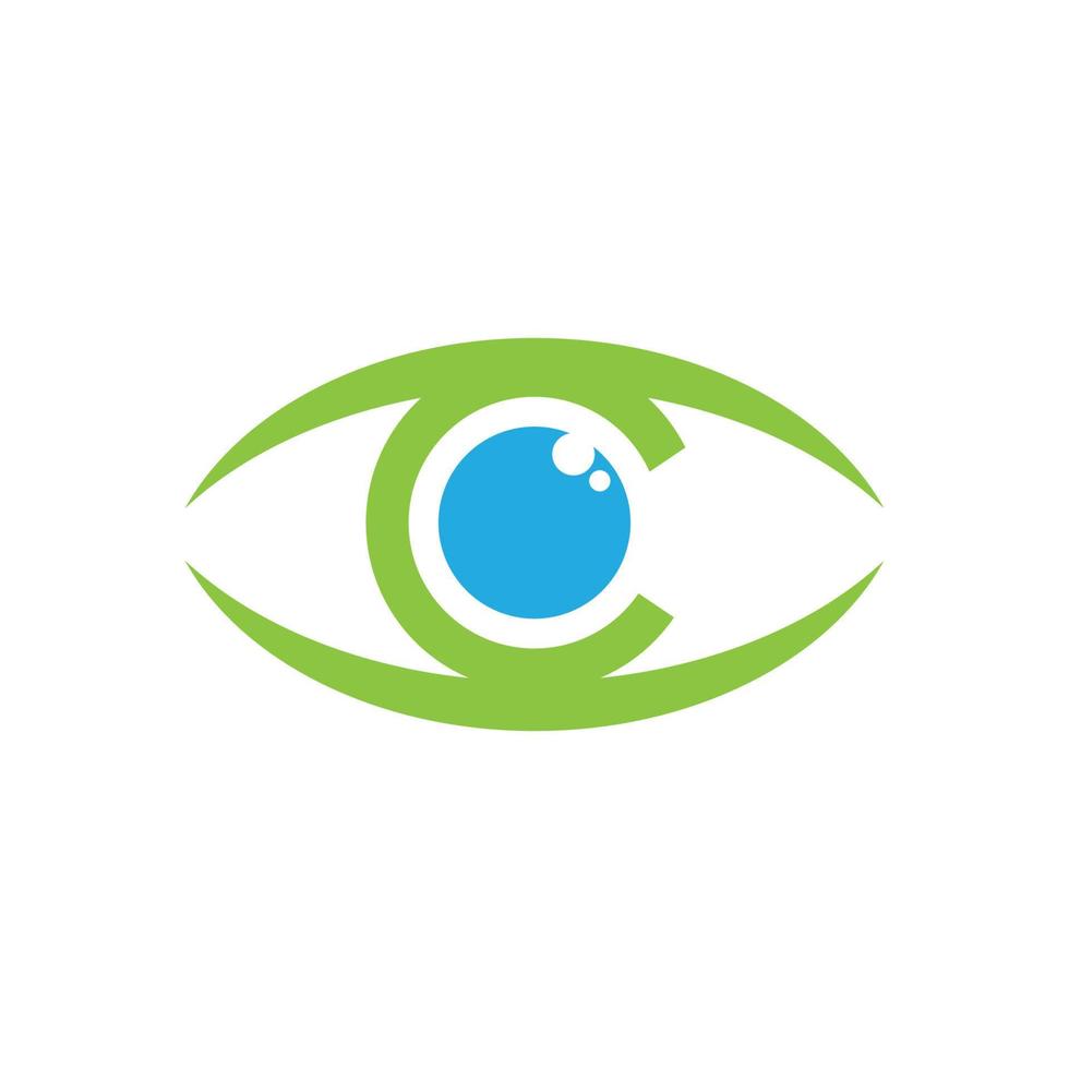 design de logotipo de vetor para cuidados com os olhos