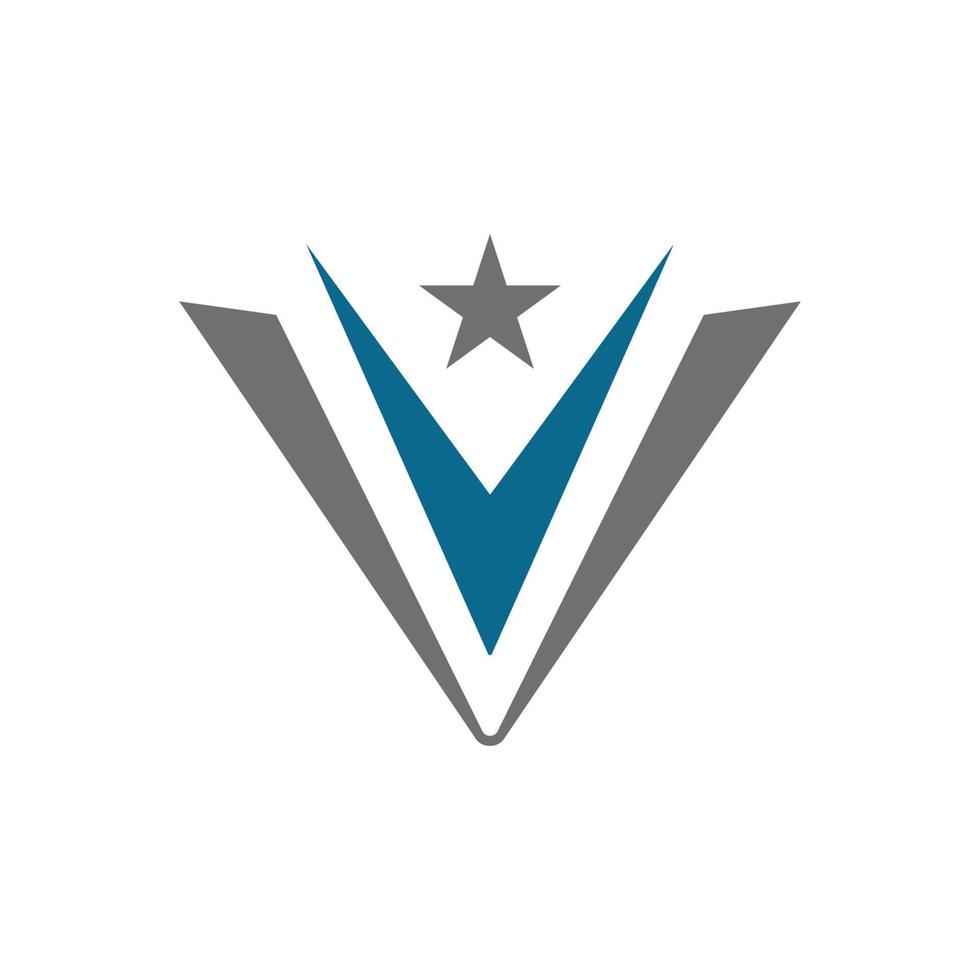 vetor de modelo de logotipo de carta v