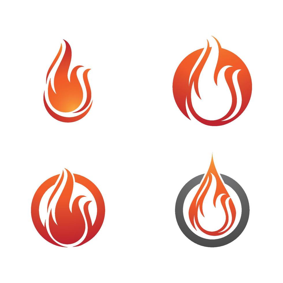 design de ilustração vetorial de chama de fogo vetor