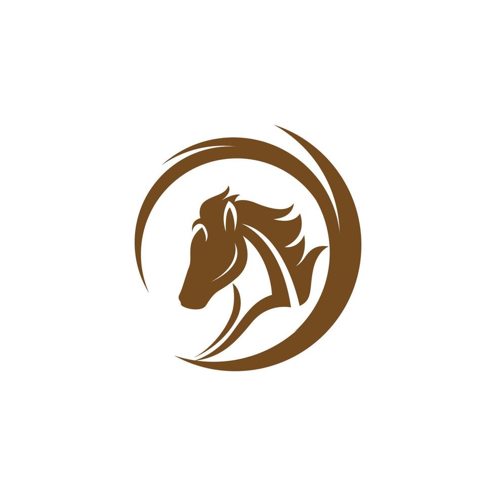 ícone de vetor de modelo de logotipo de cavalo