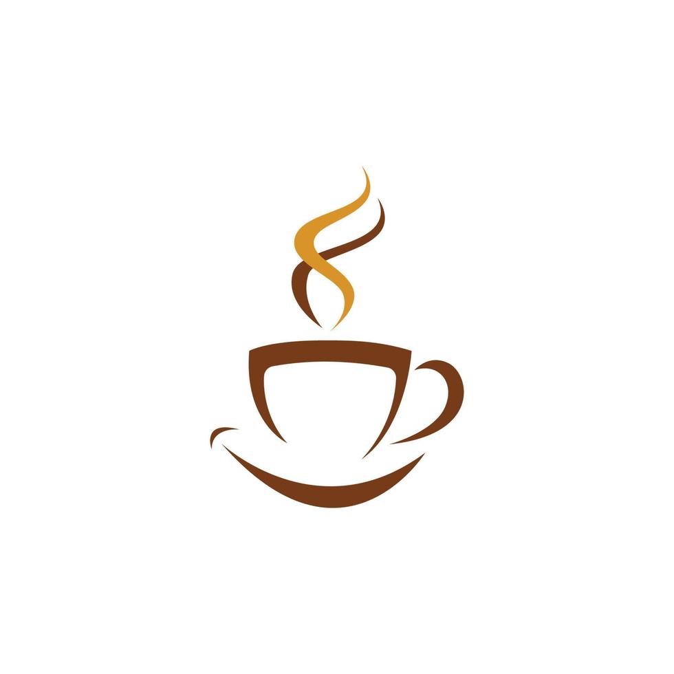 modelo de logotipo de xícara de café vetor