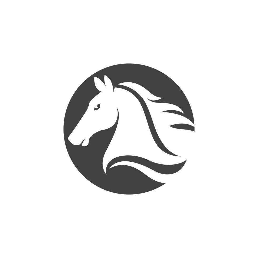 ícone de vetor de modelo de logotipo de cavalo