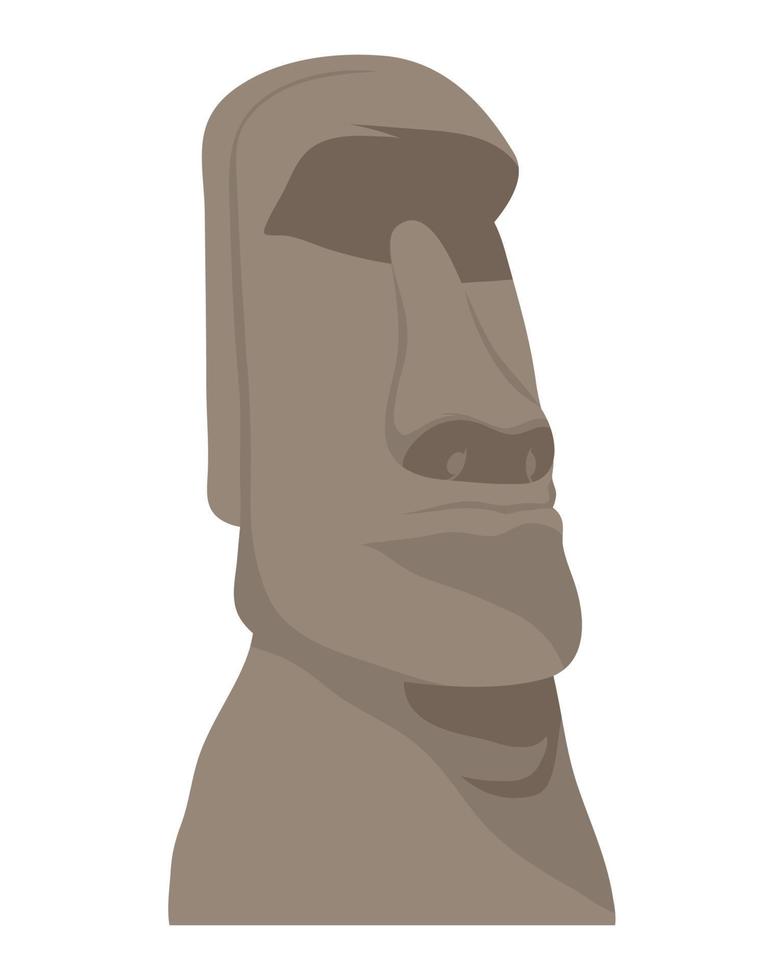 marco famoso da cabeça de moai vetor