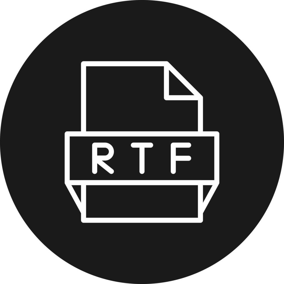 ícone de formato de arquivo rtf vetor