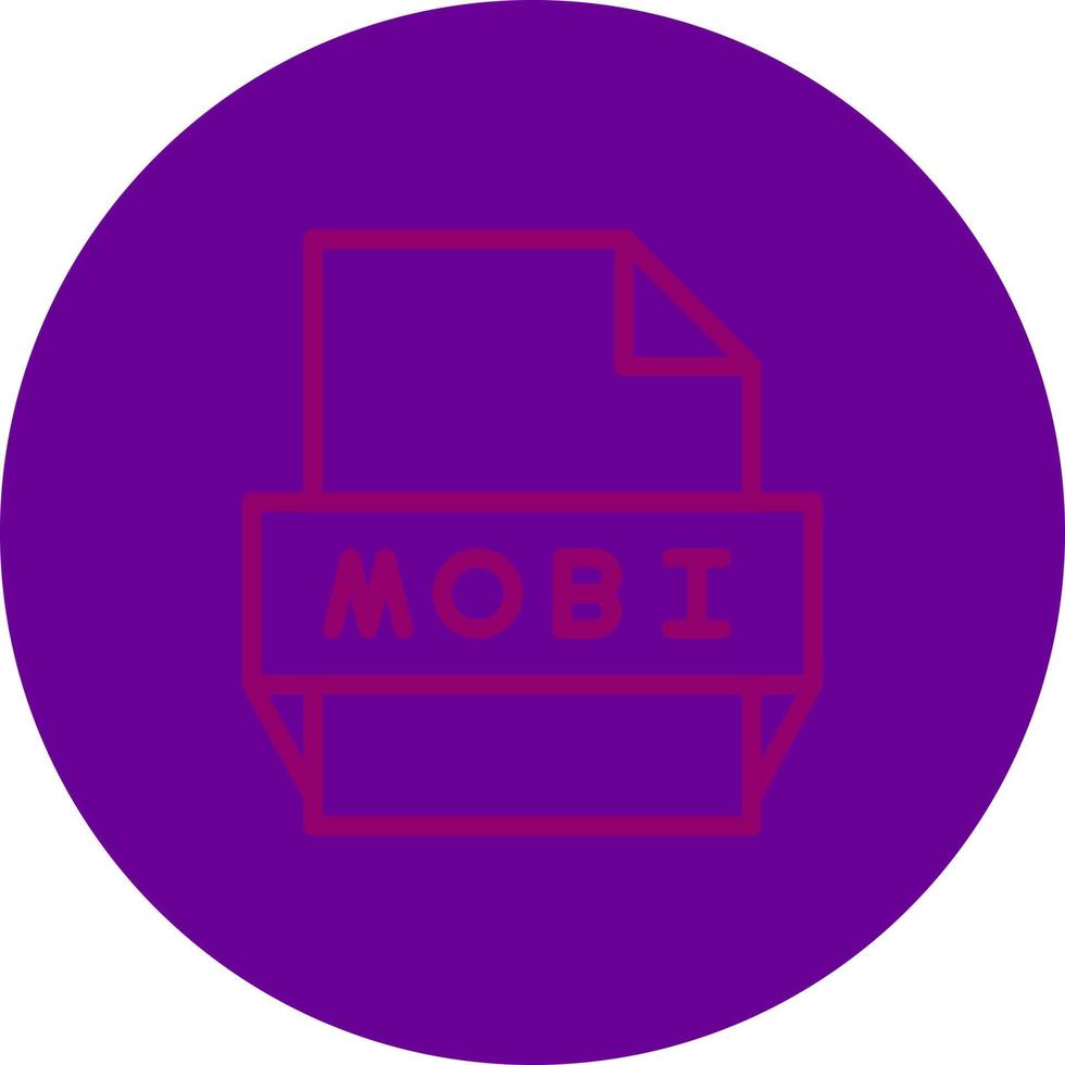 ícone de formato de arquivo mobi vetor
