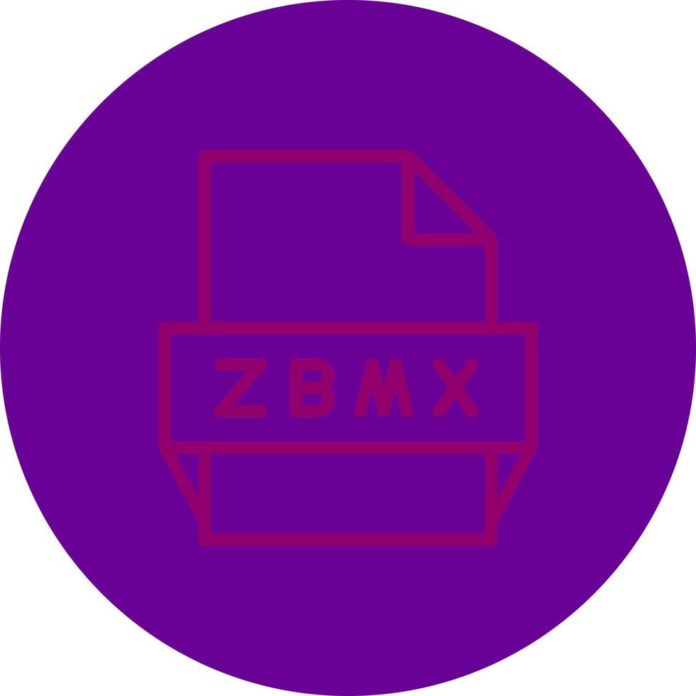 ícone de formato de arquivo zbmx vetor