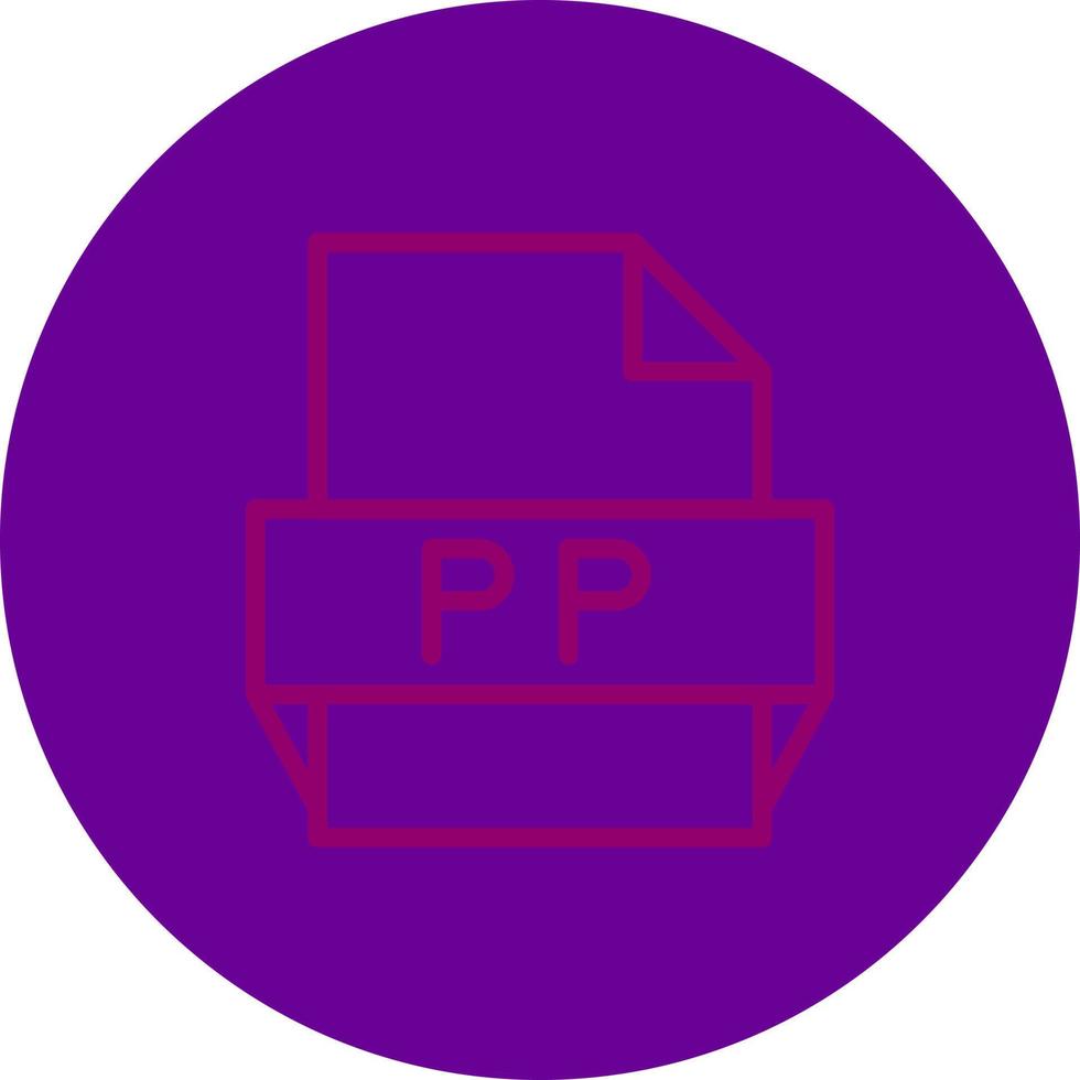 ícone de formato de arquivo pp vetor