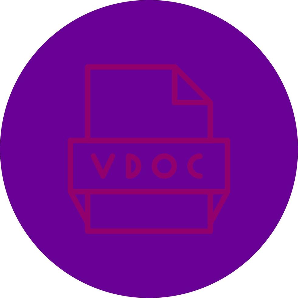 ícone de formato de arquivo vdoc vetor
