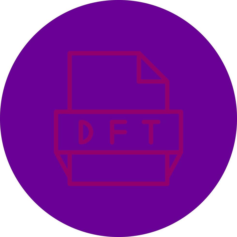 ícone de formato de arquivo dft vetor