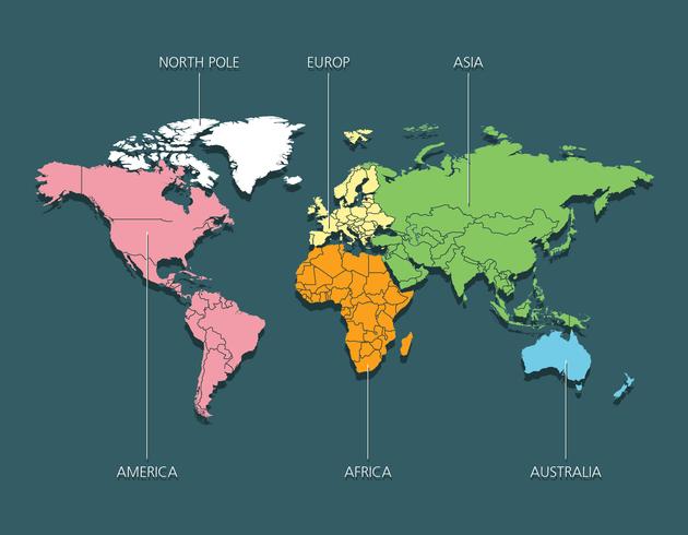 Mapa Global vetor