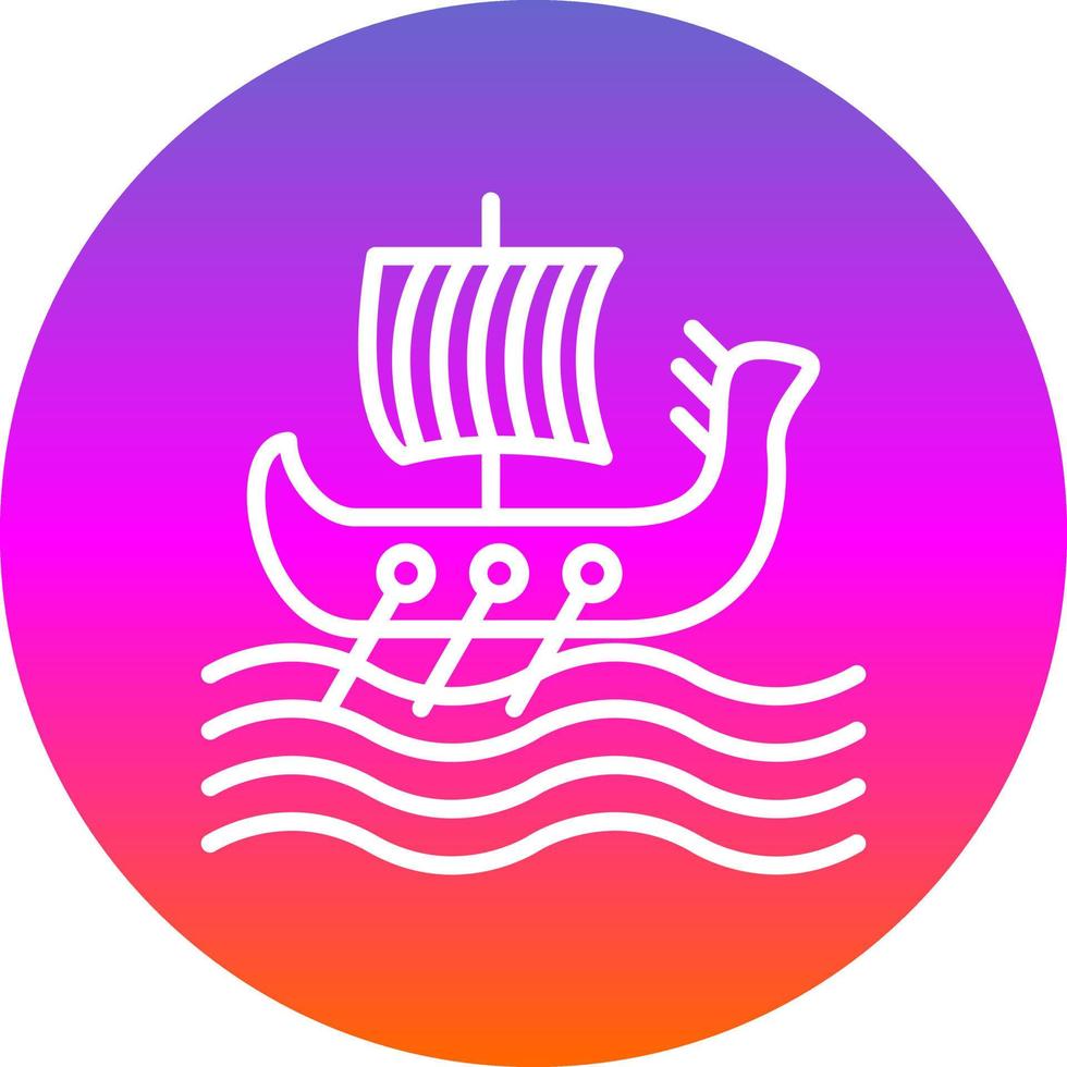 design de ícone de vetor de navio viking