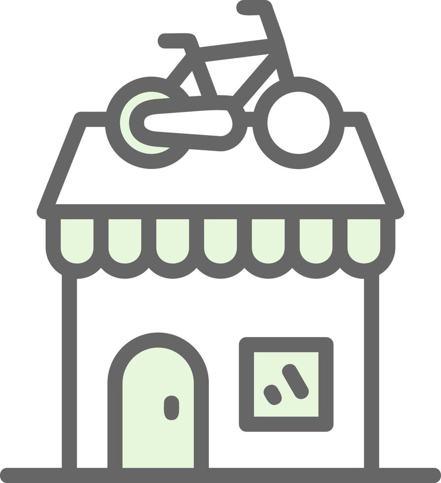 design de ícone de vetor de loja de bicicletas