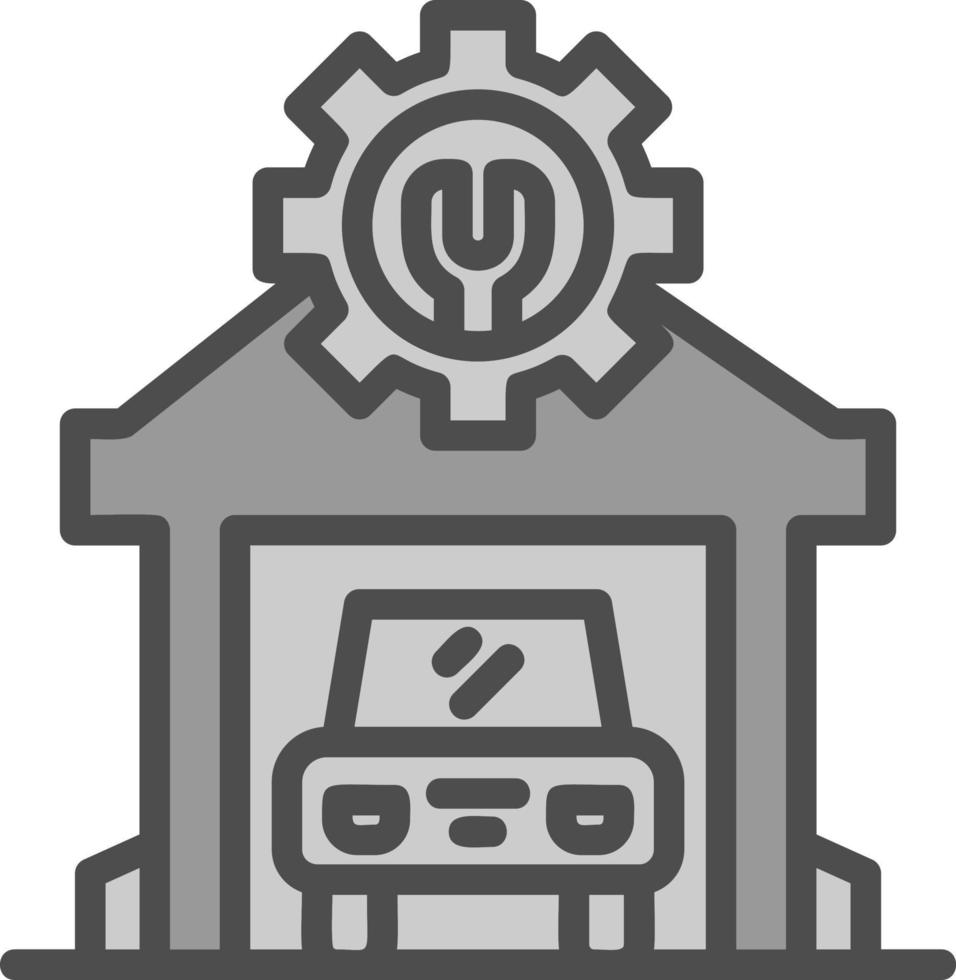 design de ícone de vetor de oficina mecânica