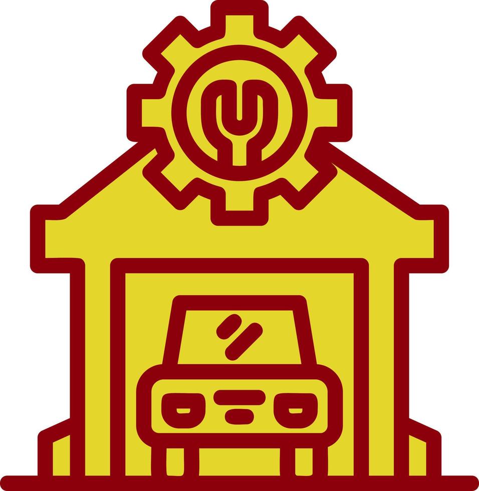 design de ícone de vetor de oficina mecânica