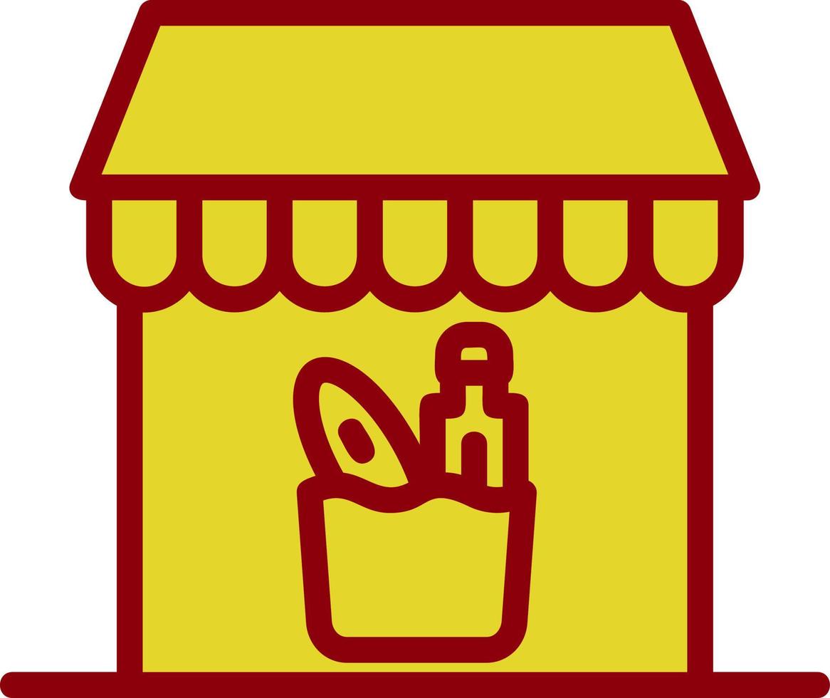design de ícone vetorial de loja de mantimentos vetor