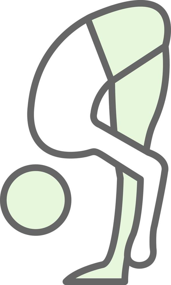 design de ícone de vetor de pose de curvatura para a frente