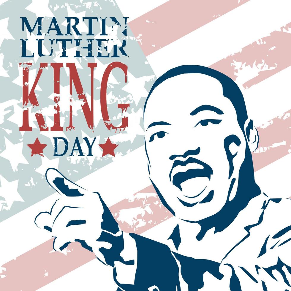 martin luther king dia ilustração vetorial design de panfleto vetor