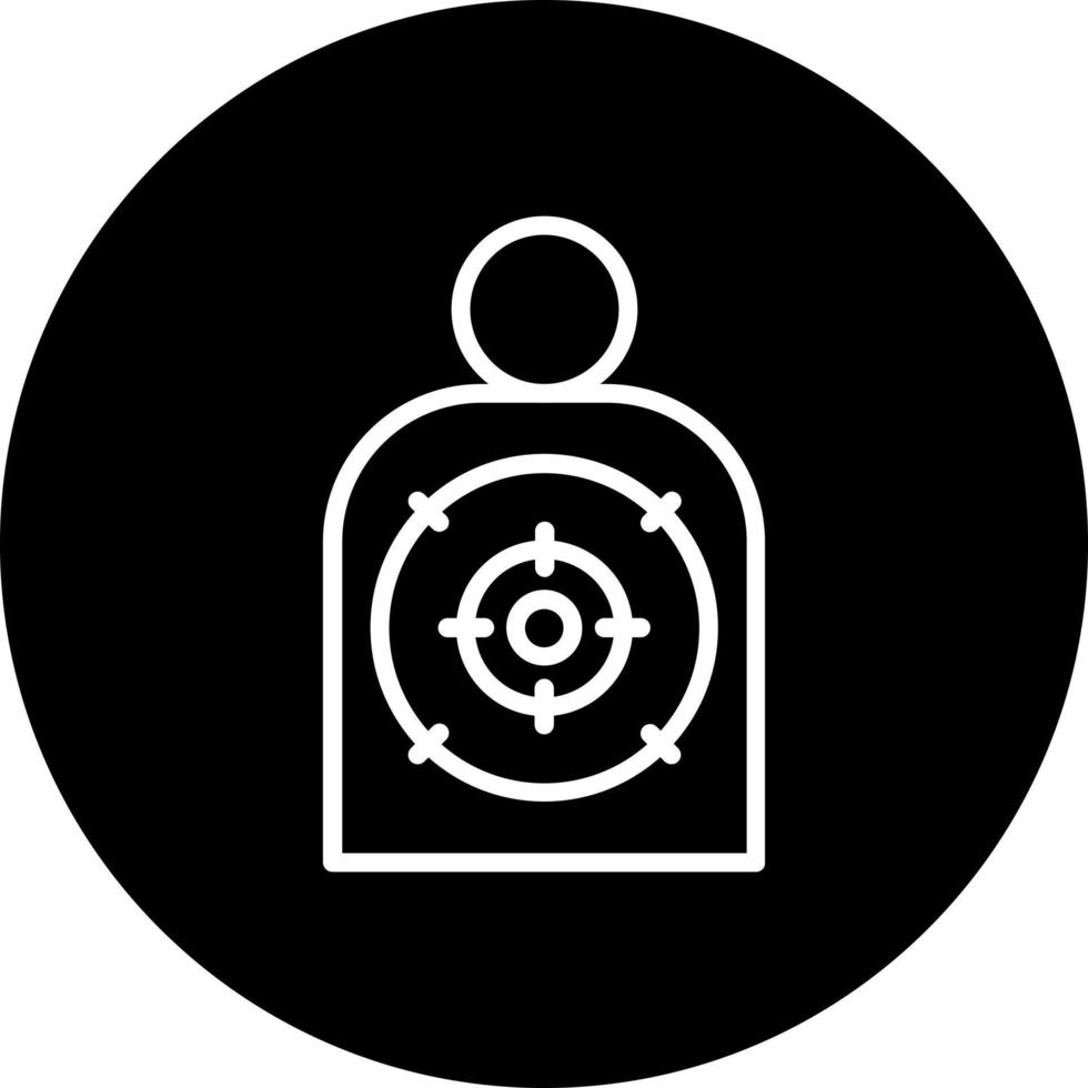 ícone de vetor de alvo de tiro