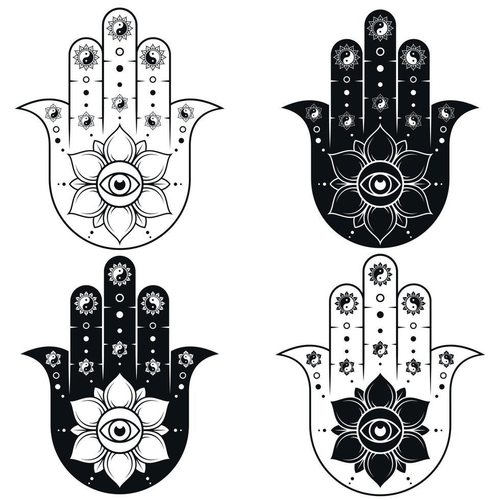 design de símbolo de proteção hamsa vetor