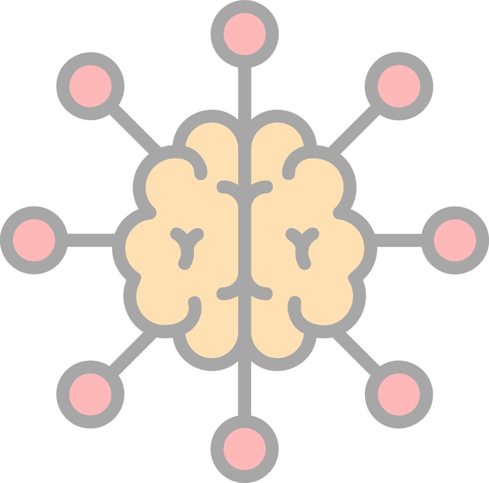 design de ícone vetorial de mapa mental vetor